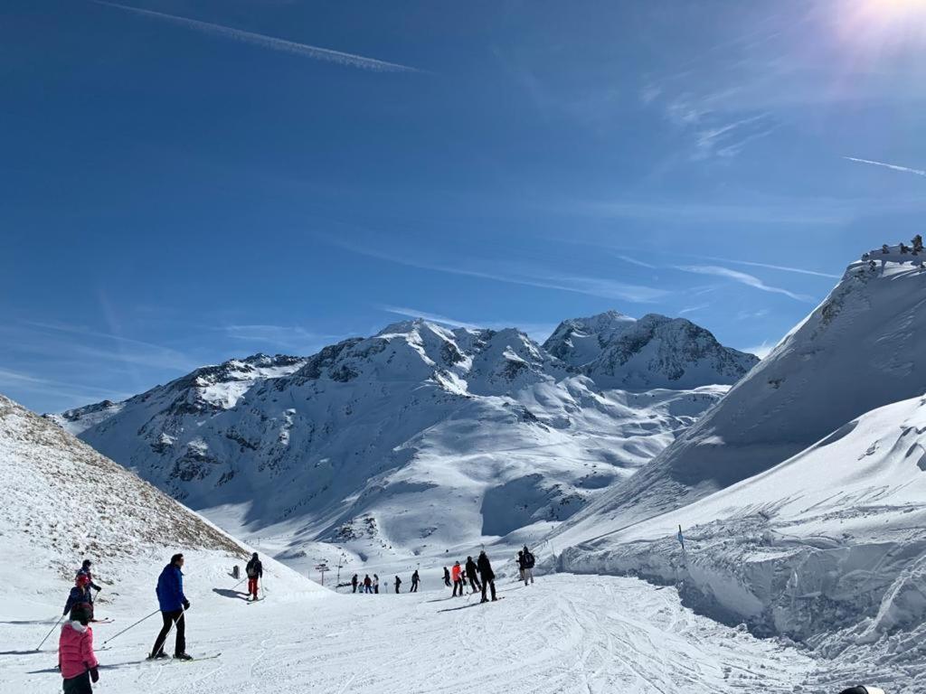 Petite Marmotte Spacieux Studio Pour 4, Skis Aux Pieds, Le Refuge Du Montagnard, Arc 1950 Les Arcs  Luaran gambar